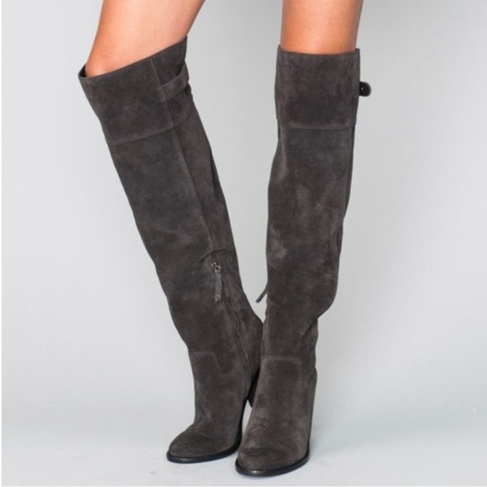 Dolce Vita Charcoal Over the Knee Boots